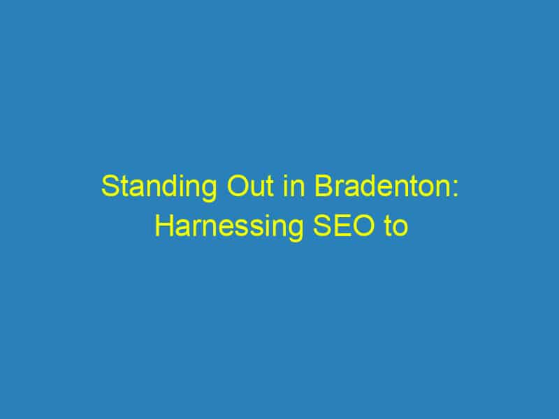 Standing Out in Bradenton: Harnessing SEO to Elevate Your Chiropractic Business Above the Competition!