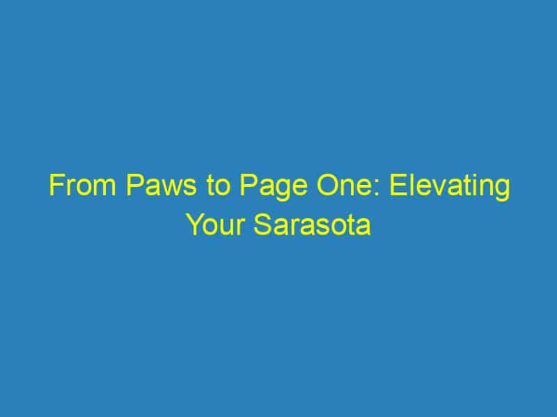 From Paws to Page One: Elevating Your Sarasota Pet Training Business with SEO Best Practices