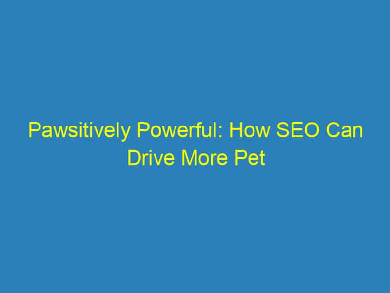Pawsitively Powerful: How SEO Can Drive More Pet Owners to Your Sarasota Veterinary Practice