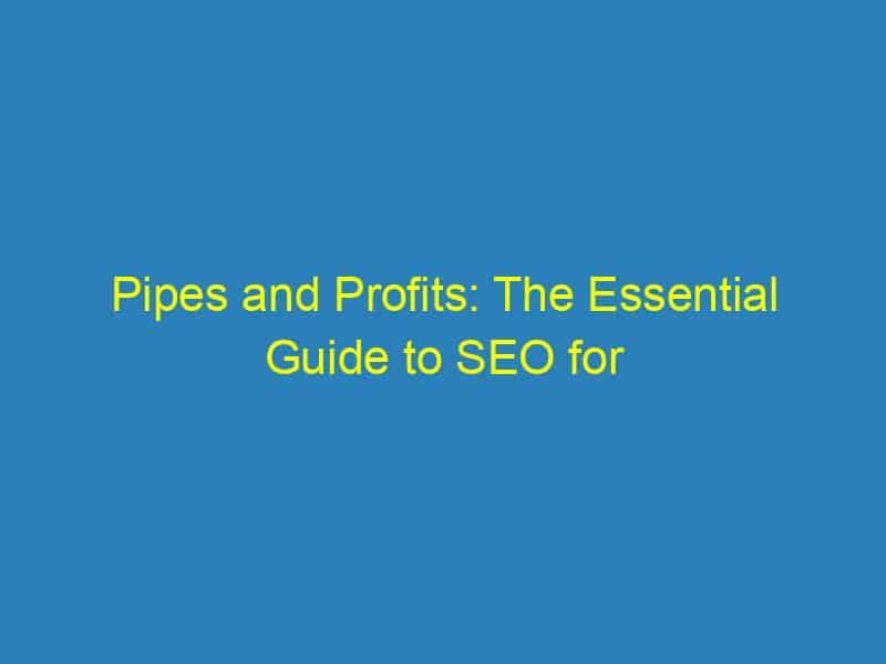 Pipes and Profits: The Essential Guide to SEO for Bradenton Plumbers